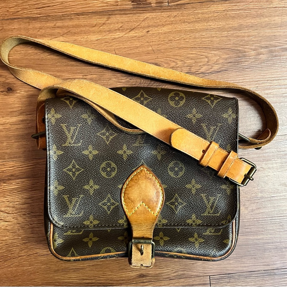 Louis Vuitton Vintage Cartouchiere MM Monogram Crossbody
